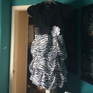 Girls size 10 zebra print dress by IZ Amy Byer