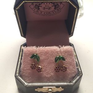 Juicy Couture cherry stud earrings