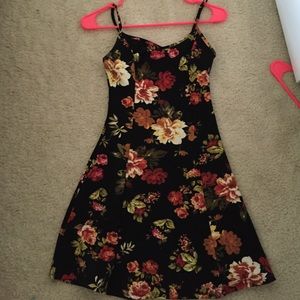 Floral black dress