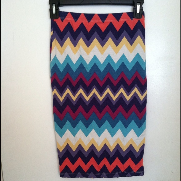 Multi Colored Geometric Skirt - Picture 1 of 2