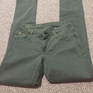 Gently used Robin Jeans Army Green inseam 33