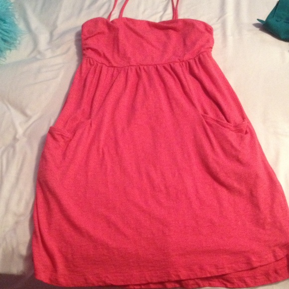 Pink Spaghetti Strapped Dress