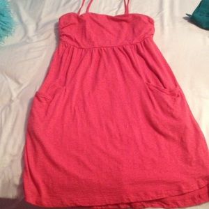 Pink Spaghetti Strapped Dress