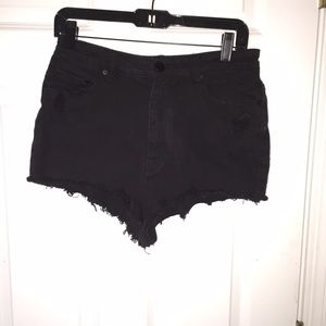 Urban Outfitter high rise cheeky black shorts