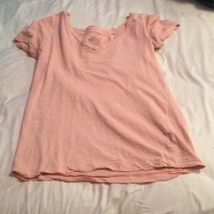Peach short sleeved shirt