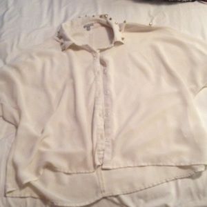 Creme button up