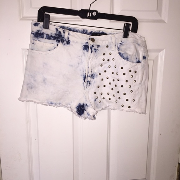 Tye dye studded shorts