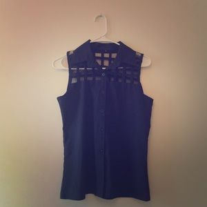 Modern Navy Blue Blouse