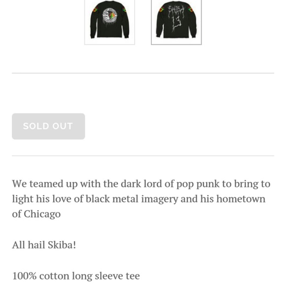 RARE SOLD OUT Alkaline Trio Blackhawks hockey tee - Picture 3 of 4