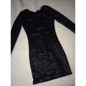 Black Sequin Dress