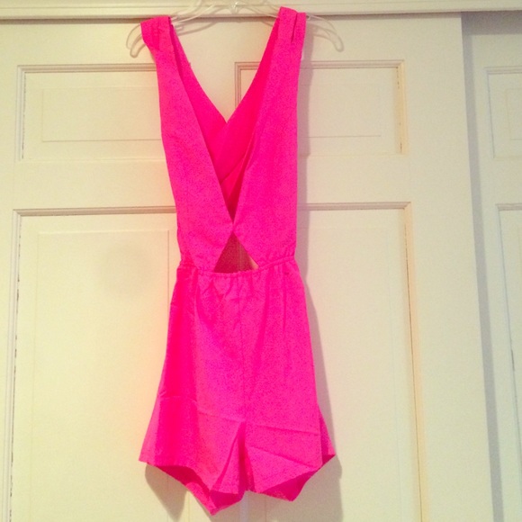 Hot pink romper