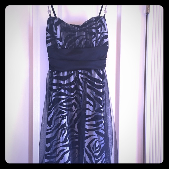 Formal zebra dress