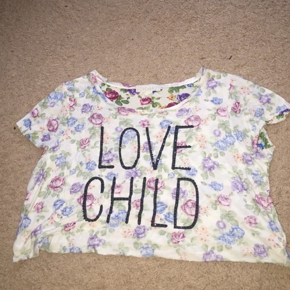 Forever 21 floral crop top
