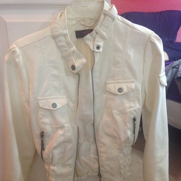 White leather jacket