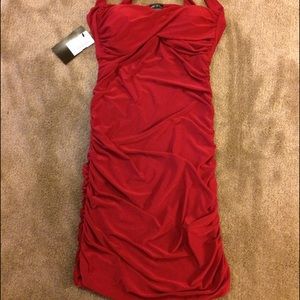 Sexy red bodycon dress