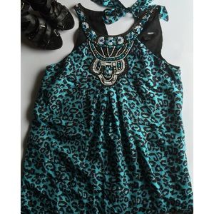 F21 jeweled shift  dress