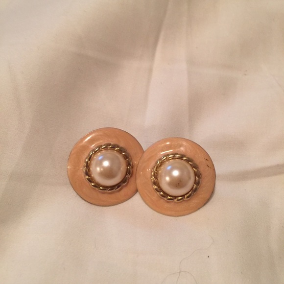 Free Nude Pearl Clip On Earrings
