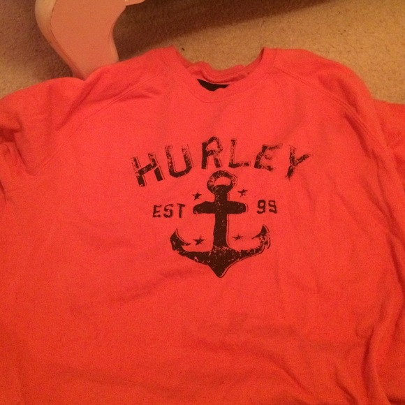 long sleeve peach Hurley shirt