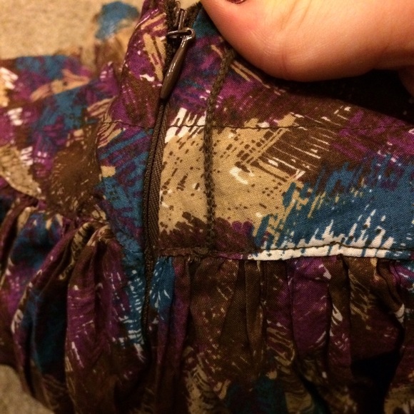 Brown, multi-colored skirt - Picture 2 of 4