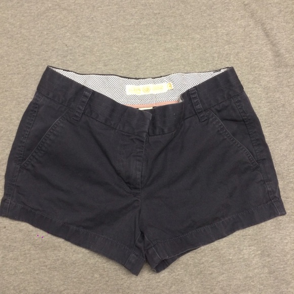 J Crew Chino Shorts Navy Blue Size 4