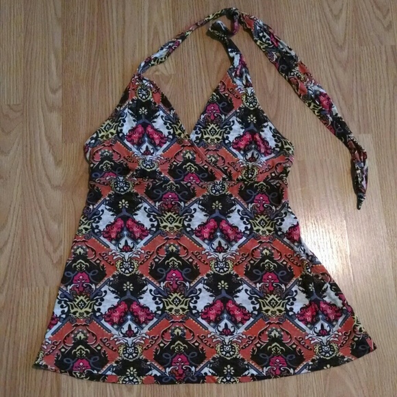 Patterned Halter Top