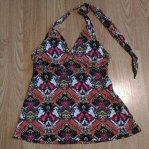 Patterned Halter Top