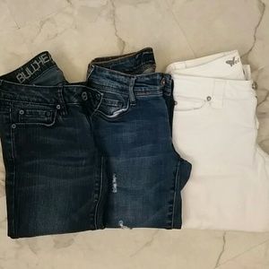 Bundle of denim bottoms