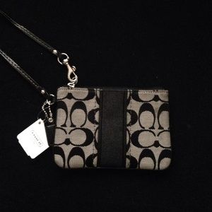 Black coach wristlet wallet