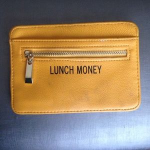Yellow clutch wallet