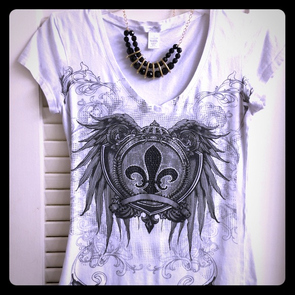 Blingy fleur de lis shirt
