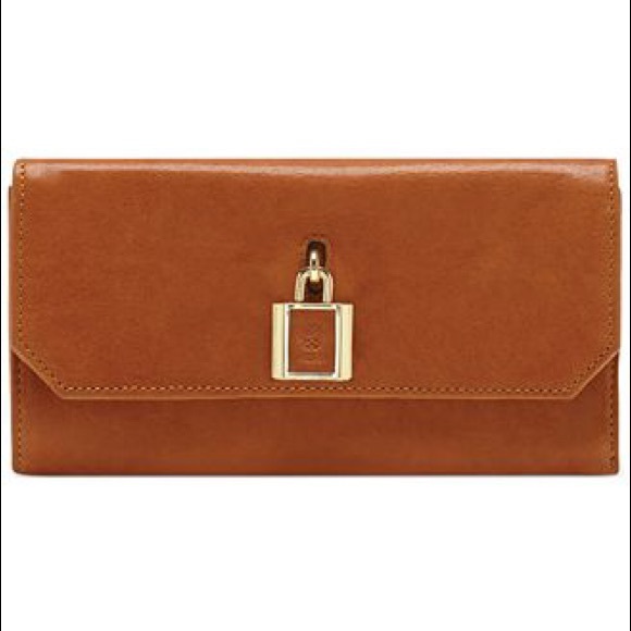 Vince Camuto Brown Heidi Checkbook Wallet