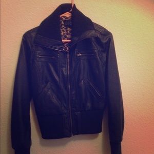 Faux leather jacket!