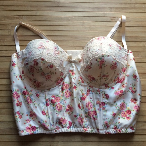 Guess bustier style crop top