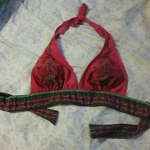 Pink Triangle Bikini Top