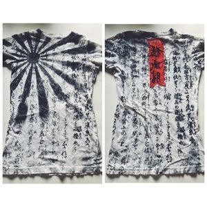 Sinful short sleeve Asian character print tee