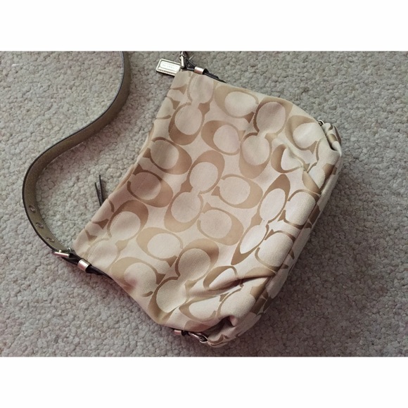 Coach Handbags - Gold & Tan Coach Crossbody