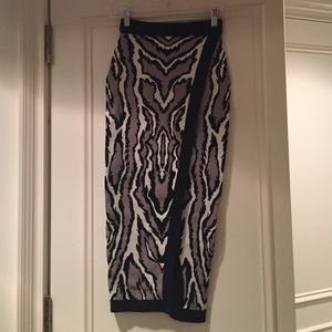 Torn by Ronny Kobo Tiger Skirt w/ Slit