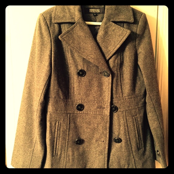 Size 8 Kenneth Cole grey peacoat