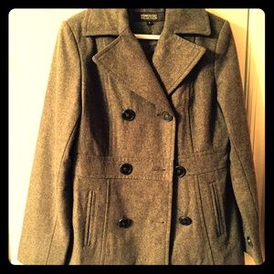 Size 8 Kenneth Cole grey peacoat