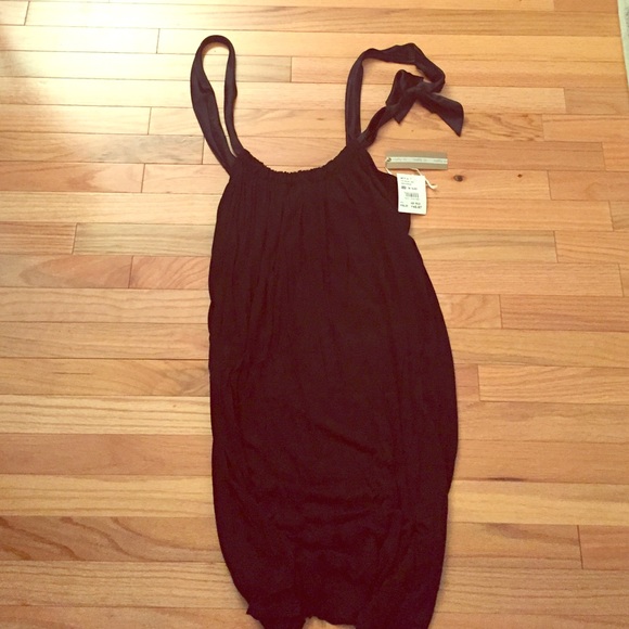 Matty M tie shoulder dress black