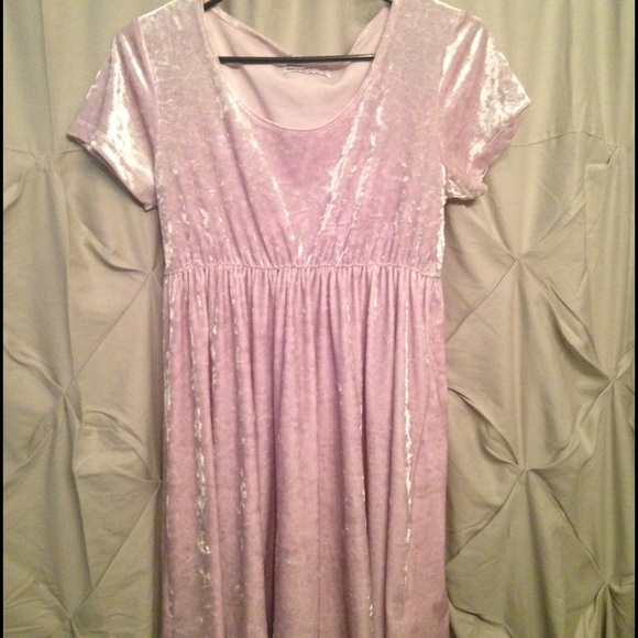 velvet babydoll dress (lavender)