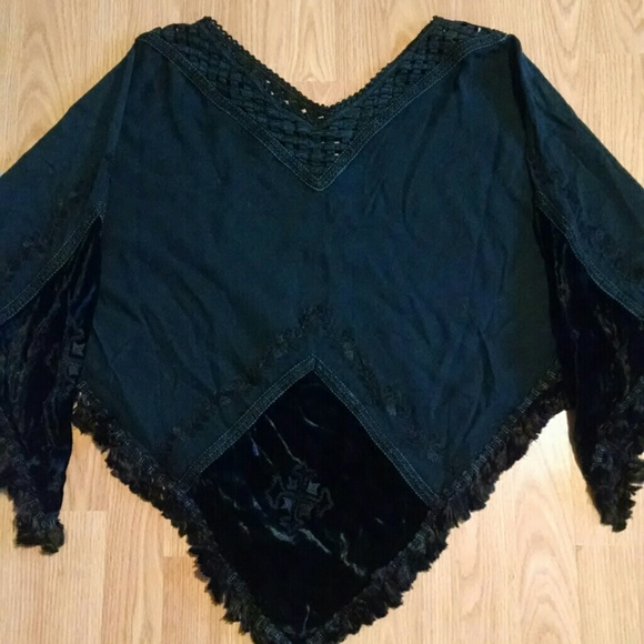 Green/Blue Poncho