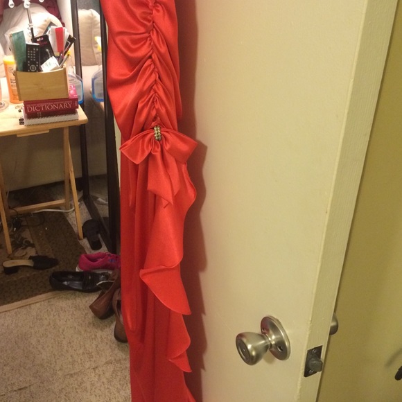 Coral Pink Formal Dress - Picture 3 of 4