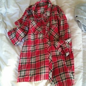 Flannel quarter length shirt