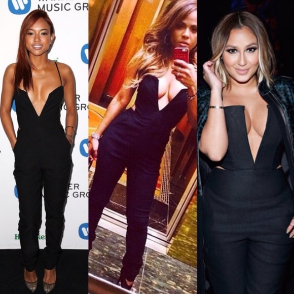 Nasty Gal Black Midnight Run Jumpsuit L - Picture 3 of 4