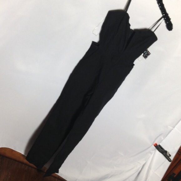 Nasty Gal Black Midnight Run Jumpsuit L - Picture 4 of 4