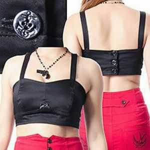 BUNDLED Black & White Rock Steady Daisy Crop Tops