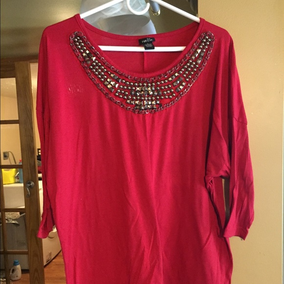 Red long sleeve shirt