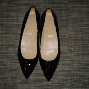 J. Crew black Viv leather patent