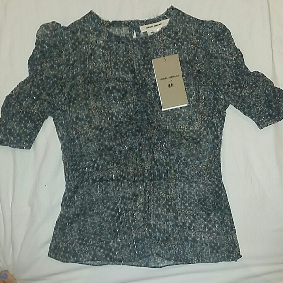 Isabel Marant silk rouched shirt